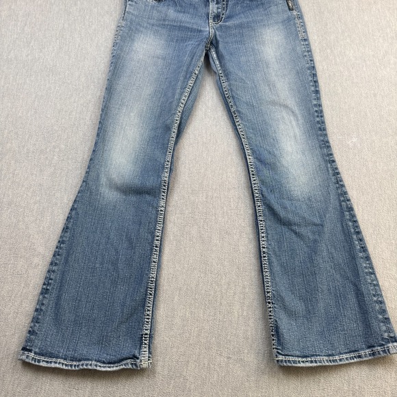 Silver Jeans Suki Surplus Womens 31X30 Fit 31X29 Blue Denim Bootcut Flap Pockets - Picture 4 of 16